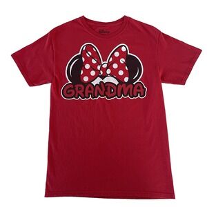 Disney Minnie Mouse Grandma T-Shirt Red Short Sleeve Small 4/6 Soft 100% Cotton